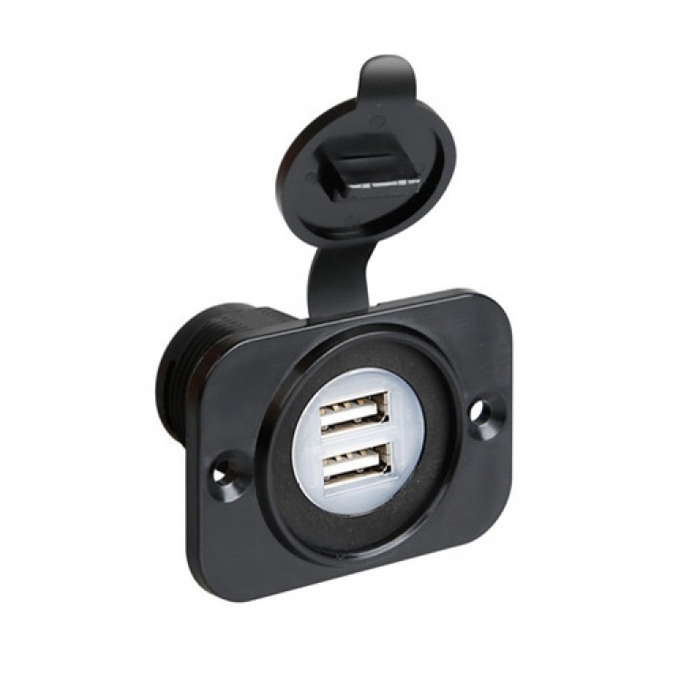 ΠΡΙΖΑ ΦΟΡΤΙΣΗΣ ΜΕ ΚΑΠΑΚΙ ΜΕ 2 USB 12/24V EXT-8