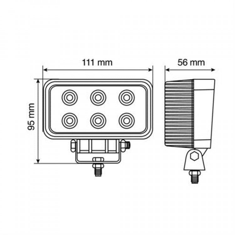 ΠΡΟΒΟΛΕΑΣ ΕΡΓΑΣΙΑΣ WL-2 18W 1200LM ΜΕ 6 LED ΚΑΡΦΙ 10-30V/21W 6.000K (111 x 95 x 56 mm) -1ΤΕΜ. ΠΡΟΒΟΛΕΑΣ ΕΡΓΑΣΙΑΣ WL-2 18W 1200LM ΜΕ 6 LED ΚΑΡΦΙ 10-30V/21W 6.000K (111 x 95 x 56 mm) -1ΤΕΜ.