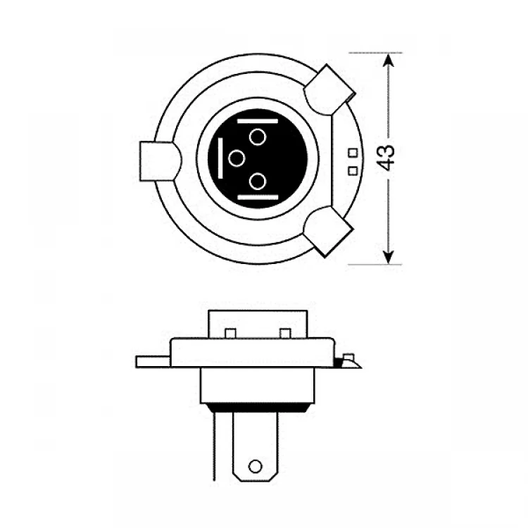 H4 ΑΛΟΓΟΝΟΥ 12V/60-55W 92mm P43t ΛΑΜΠΑ H4 ΑΛΟΓΟΝΟΥ 12V/60-55W 92mm P43t ΛΑΜΠΑ