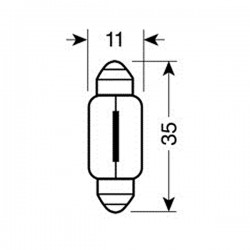 ΛΑΜΠΑΚΙΑ ΠΡΑΣΙΝΑ ΣΩΛΗΝΩΤΑ 12V/10W 35mm