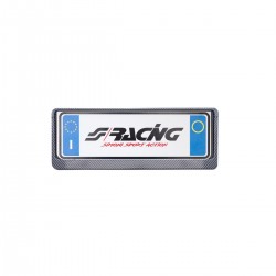 ΠΛΑΙΣΙΟ ΠΙΝΑΚΙΔΑΣ CARBON LOOK ΕΜΠΡΟΣ​ SIMONI RACING 37 x 13 cm - 1 TEM.