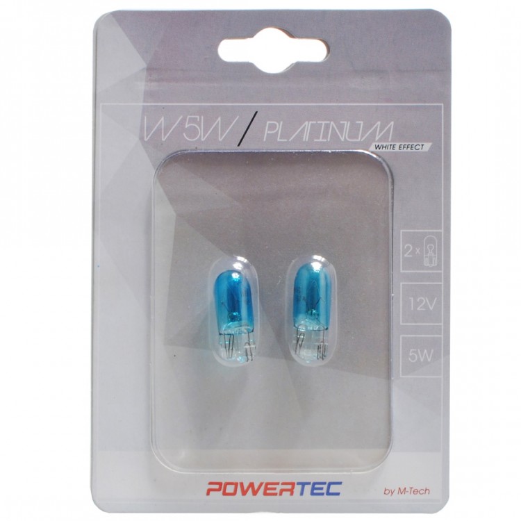 T10 W5W 12V 5W W2.1x9.5d 130% POWERTEC PLATINUM 2ΤΕΜ. M-TECH T10 W5W 12V 5W W2.1x9.5d 130% POWERTEC PLATINUM 2ΤΕΜ. M-TECH