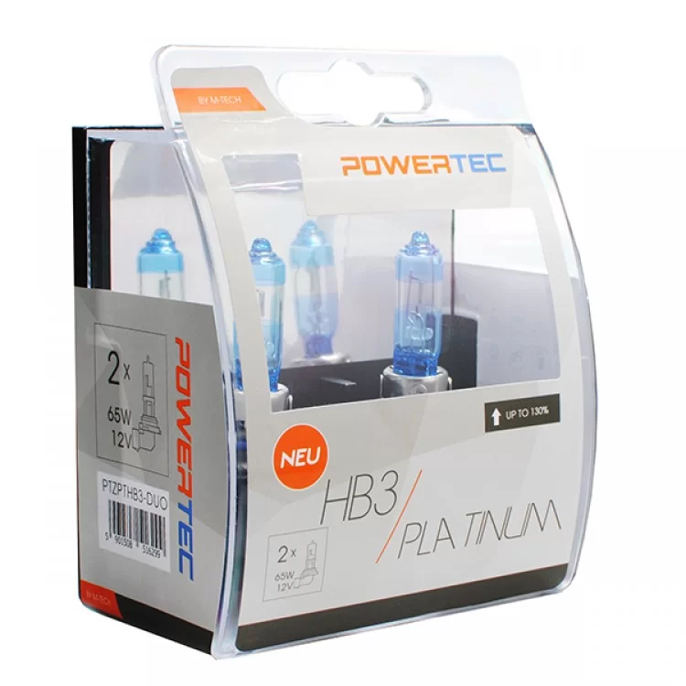 HB3 12V 65W 3.250K +130% P20d POWERTECK PLATINUM 2ΤΕΜ. M-TECH HB3 12V 65W 3.250K +130% P20d POWERTECK PLATINUM 2ΤΕΜ. M-TECH