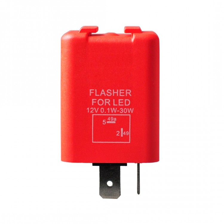 LED FLASHER (ΦΛΑΣΙΕΡΑ) 2 ΕΠΑΦΩΝ (L+-) 30x30x30mm M-TECH - 1ΤΕΜ.