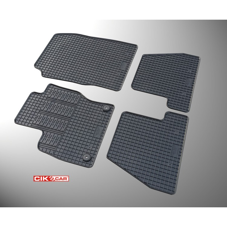 Cik - ΠΑΤΑΚΙΑ ΑΥΤΟΚΙΝΗΤΟΥ ΑΠΟ ΛΑΣΤΙΧΟ ΓΙΑ FORD FOCUS FACELIFT 2014-2018 ΣΕ ΜΑΥΡΟ ΧΡΩΜΑ ΜΕ ΚΟΥΜΠΩΜΑΤΑ - 4 ΤΕΜ. (RM.FO.0013/CK)