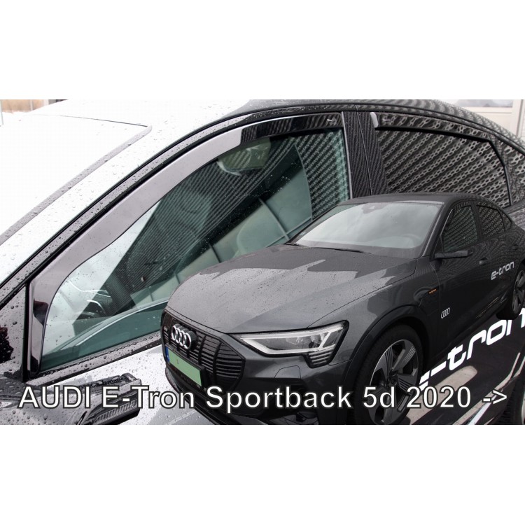 ΑΝΕΜΟΘΡΑΥΣΤΕΣ ΓΙΑ AUDI E-TRON SPORTBACK 5D 2020+  ΣΕΤ ΑΥΤΟΚΙΝΗΤΟΥ ΑΠΟ ΕΥΚΑΜΠΤΟ ΦΙΜΕ ΠΛΑΣΤΙΚΟ HEKO - 4 ΤΕΜ.