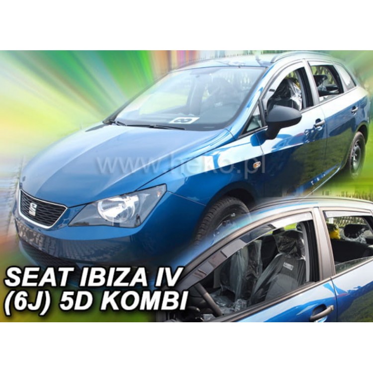 ΑΝΕΜΟΘΡΑΥΣΤΕΣ ΓΙΑ SEAT IBIZA 5D 2008+ COMBI  ΣΕΤ ΑΥΤΟΚΙΝΗΤΟΥ ΑΠΟ ΕΥΚΑΜΠΤΟ ΦΙΜΕ ΠΛΑΣΤΙΚΟ HEKO - 4 ΤΕΜ.