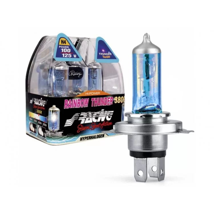 H4 12V/60-55W-100/125 3.800K RAINBOW THUNDER SIMONI RACING - 2 ΤΕΜ. H4 12V/60-55W-100/125 3.800K RAINBOW THUNDER SIMONI RACING - 2 ΤΕΜ.