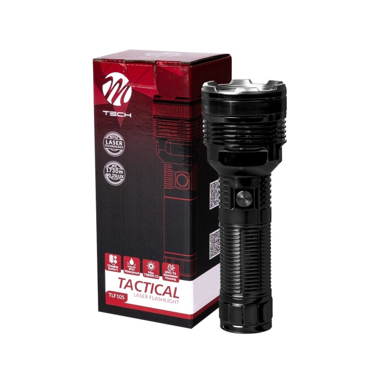 ΦΑΚΟΣ ΧΕΙΡΟΣ 1x15W 413lm IP65 183mm Φ62mm 6000mAh Li-ion TACTICAL LASER FLASHLIGH M-TECH - 1 Τεμ. ΦΑΚΟΣ ΧΕΙΡΟΣ 1x15W 413lm IP65 183mm Φ62mm 6000mAh Li-ion TACTICAL LASER FLASHLIGH M-TECH - 1 Τεμ.