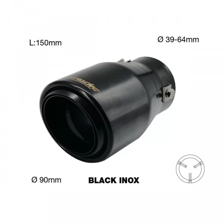 ΑΚΡΟ (ΜΠΟΥΚΑ) ΕΞΑΤΜΙΣΗΣ INOX ΜΑΥΡΗ 39>64mm (ΜΗΚΟΣ: 150mm/ ΔΙΑΜΕΤΡΟΣ ΕΞΩΤΕΡΙΚΗ 90mm) SIMONI RACING - 1 TEM. ΑΚΡΟ (ΜΠΟΥΚΑ) ΕΞΑΤΜΙΣΗΣ INOX ΜΑΥΡΗ 39>64mm (ΜΗΚΟΣ: 150mm/ ΔΙΑΜΕΤΡΟΣ ΕΞΩΤΕΡΙΚΗ 90mm) SIMONI RACING - 1 TEM.