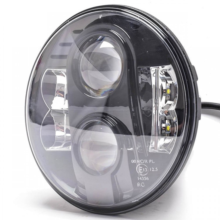 M-Tech - Στρογγυλό Φανάρι WHL102 BLACK 7'' με 8 Cree LED (XML-10W) 9-36V 6000-6500K σε Μαύρο Χρώμα - 1 τεμ. (WHL102/MT)