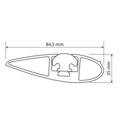 Μπάρες Οροφής Αλουμινίου THROUGH BAR STANDARD 109cm με Κλείδωμα Μπάρες Οροφής Αλουμινίου THROUGH BAR STANDARD 109cm με Κλείδωμα