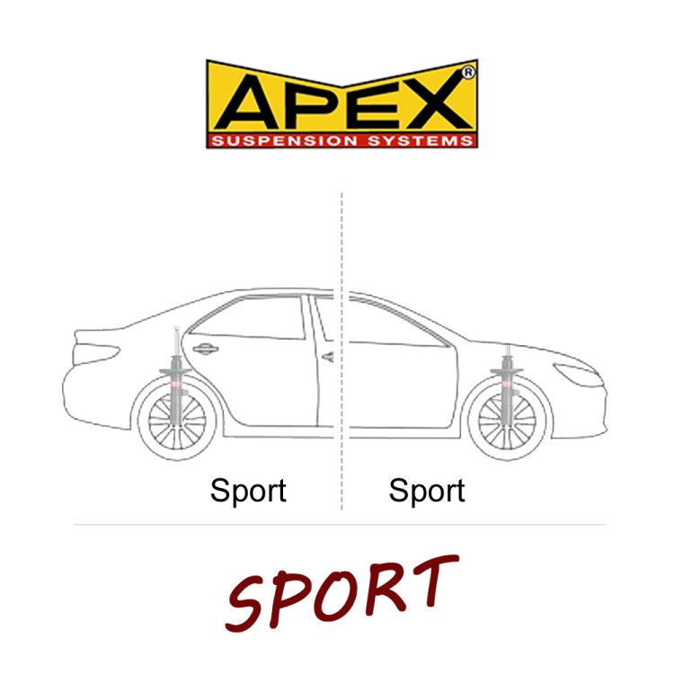 FIAT BRAVO 2000CC 20V (182) ΧΡΟΝΟΛΟΓΙΑ 1995-2001 ΣΕΤ(4) ΑΜΟΡΤΙΣΕΡ APEX SPORT ΧΑΜΗΛΩΜΑΤΟΣ 