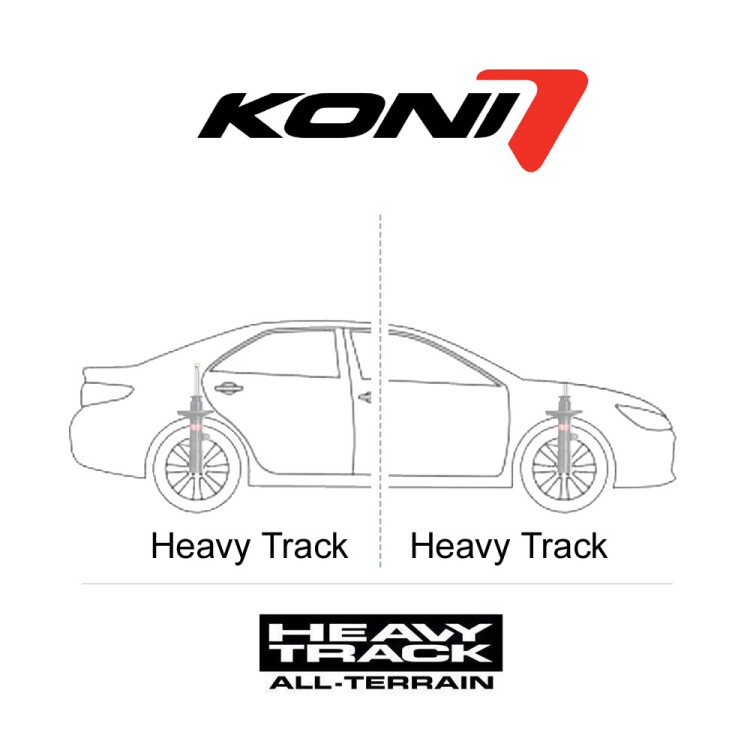DACIA DUSTER 4X4 FIT VEHICLES WITH STANDARD OR RAISED SUSPENSION, FRONT REAR: - 30 MM - ΣΕΤ(4) ΑΜΟΡΤΙΣΕΡ KONI HEAVY TRACK | KONI-HT-36400