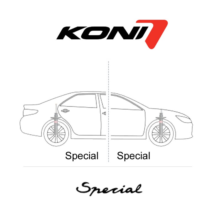 VOLKSWAGEN CADDY 3, 4, INCL. MAXI, EXCL. 4-MOTION FRONT: FOR ORIGINAL STRUTS 55 MM ONLY - ΣΕΤ(4) ΑΜΟΡΤΙΣΕΡ KONI SPECIAL | KONI-S-20200
