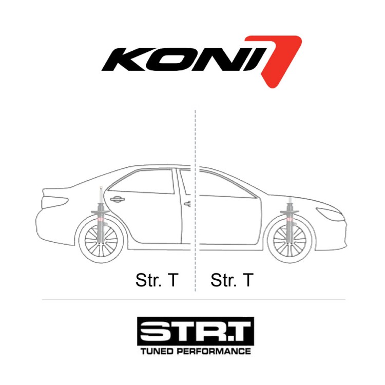 VOLKSWAGEN GOLF 5, EXCL. GTI, 4-MOTION AND CROSS GOLF FRONT: FOR ORIGINAL STRUTS 55 MM ONLY - ΣΕΤ(4) ΑΜΟΡΤΙΣΕΡ KONI STR.T | KONI-ST-48700