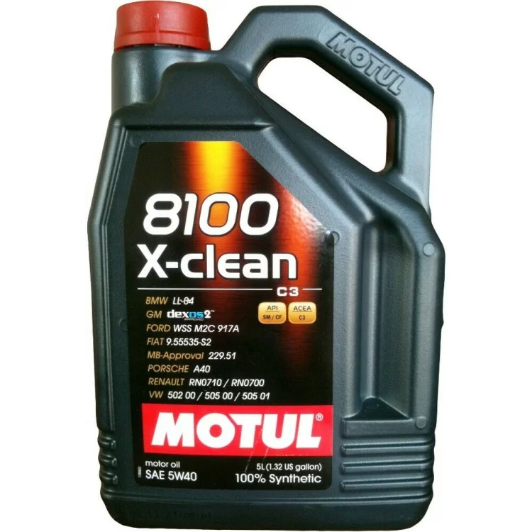 Motul Λάδι Αυτοκινήτου 8100 X-Clean 5W-40 C3 5lt Motul Λάδι Αυτοκινήτου 8100 X-Clean 5W-40 C3 5lt